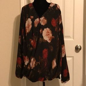 Lane Bryant rose shirt